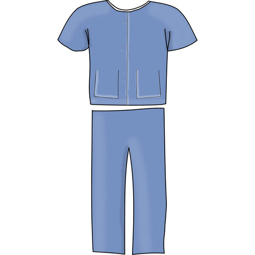 Patienten T-Shirt und Hose, Grösse L