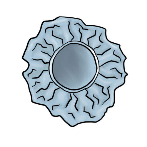 Kopfhaube, blau