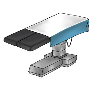 OP Tischabdeckung, ½Tisch positionierbar